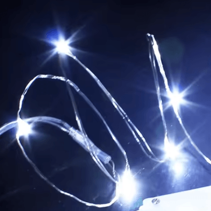 10Pcs Copper Wire LED Fairy String Lights – Battery Powered Holiday & Party Decor