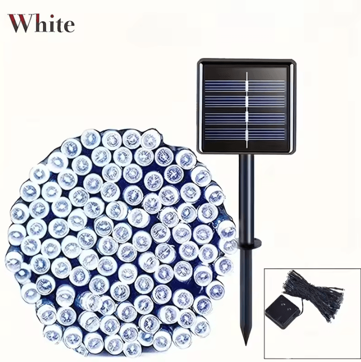 Solar LED Fairy String Lights - 8 Mode Waterproof Outdoor Lights