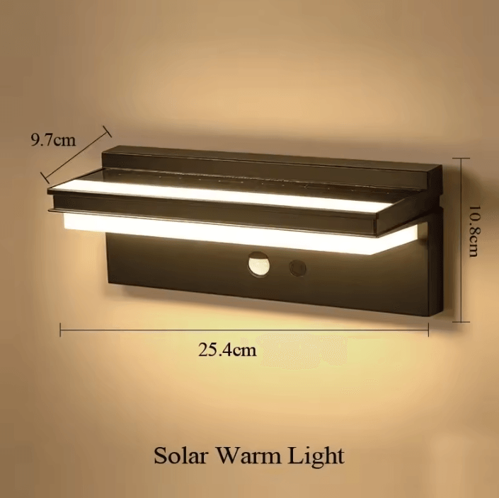 Solar Motion Sensor Wall Light - IPX5 Waterproof Outdoor Garden Lamp