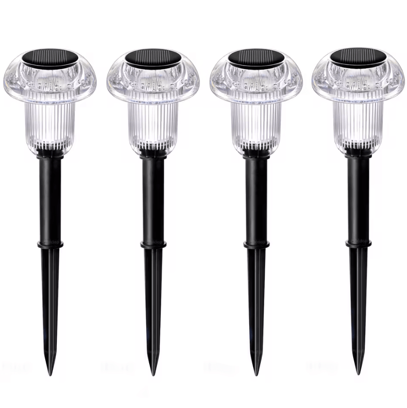 4 Pack Solar Mushroom Pathway Lights - Vibrant LED Garden Stake Lights