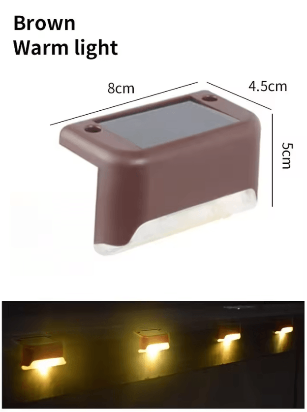 1-6 Pack Solar Deck Lights - Waterproof Outdoor Step and Fence Lights