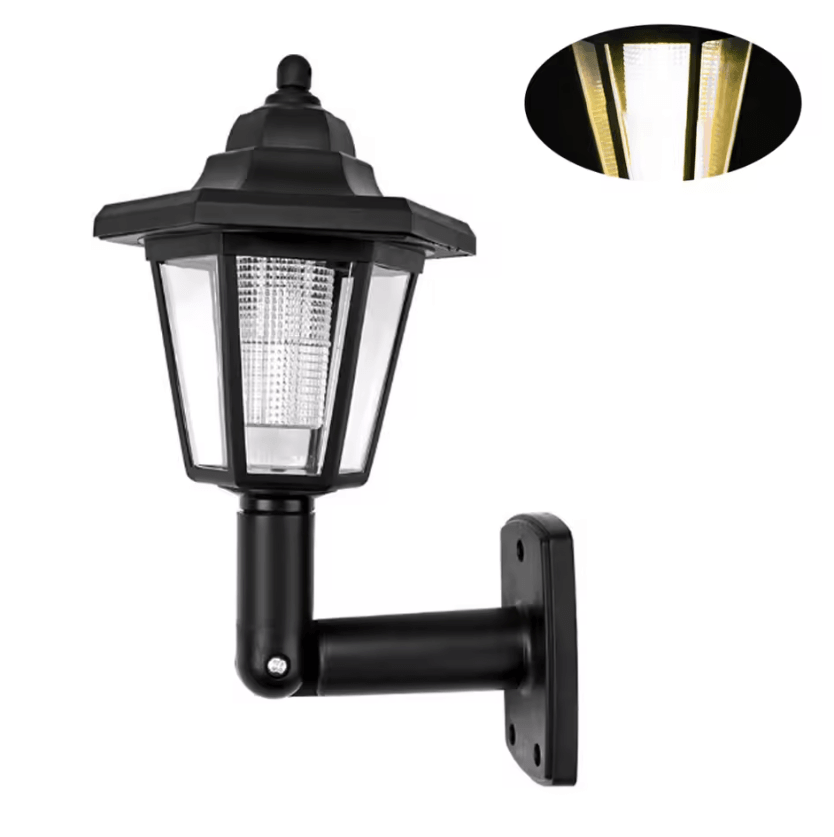 Solar LED Outdoor Wall Light - Waterproof Garden and Patio Lamp