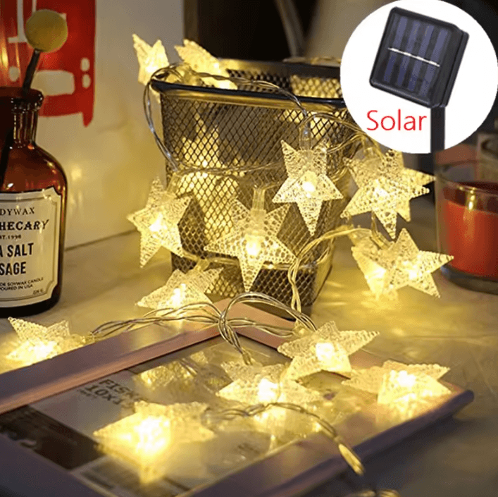 Solar Star String Lights - Waterproof 8 Mode Outdoor Fairy Lights