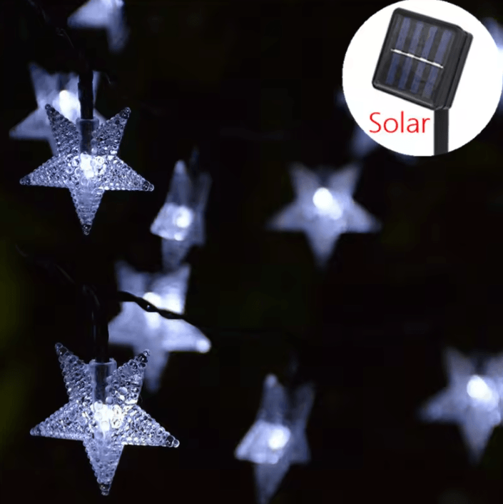 Solar Star String Lights - Waterproof Outdoor Fairy Lights
