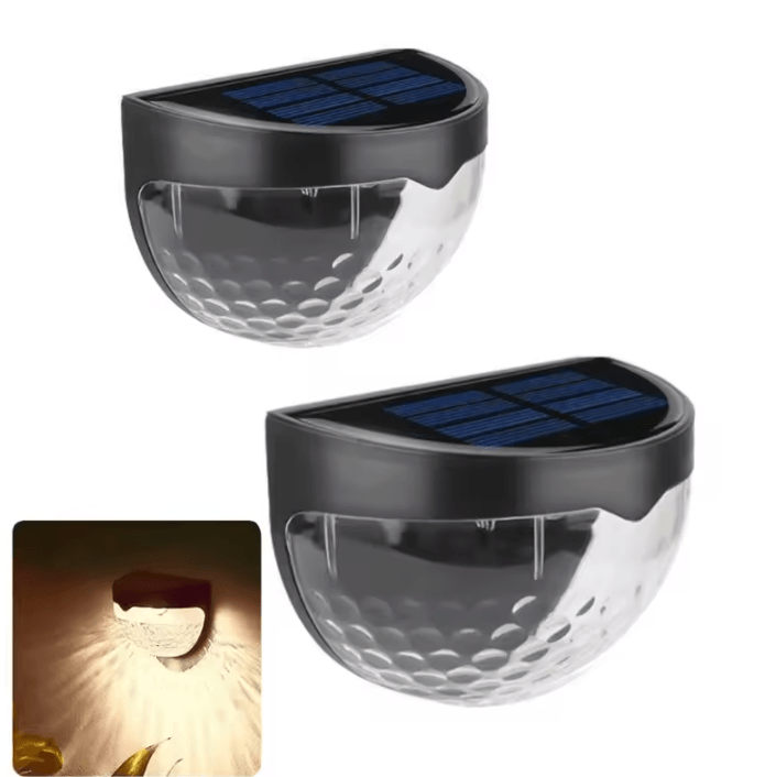 Solar Corrugated Fence Lights - IP65 Waterproof Outdoor Wall Lights