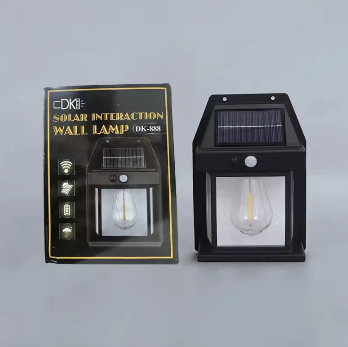 Solar Motion Sensor Wall Light Waterproof Outdoor Tungsten Lantern