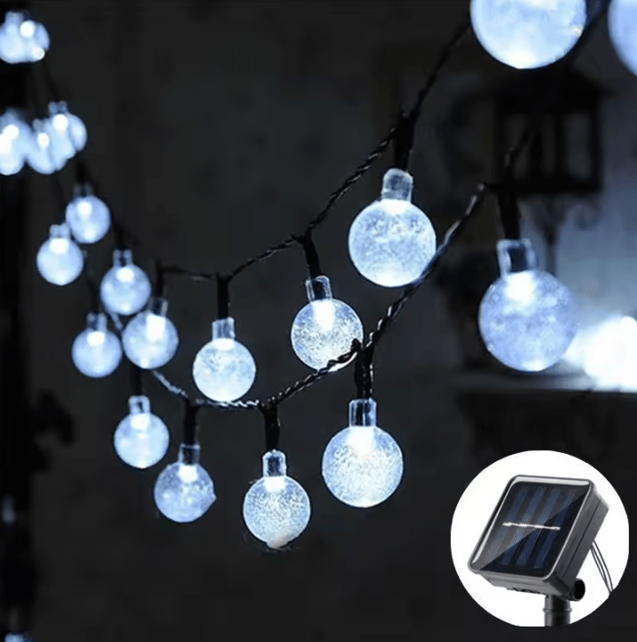 Solar Bubble Ball String Lights 20 50 100 LED Outdoor Decor