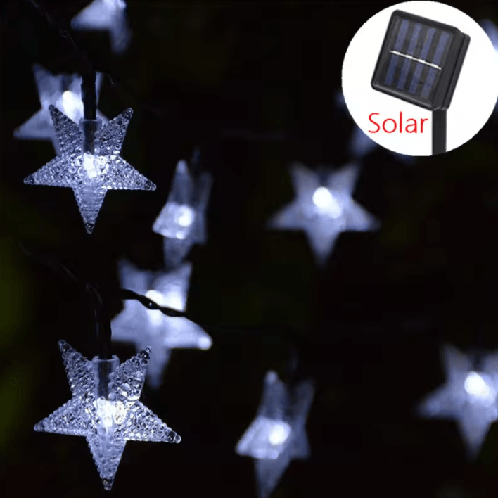 Solar Star String Lights for Outdoor Garden Decor