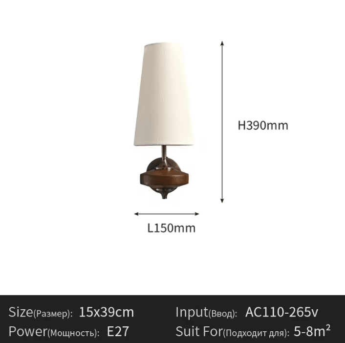 French Vintage Solid Wood Wall Sconce