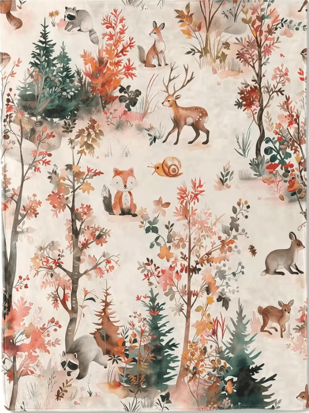 Wild Horse Flannel Fleece Throw Blanket