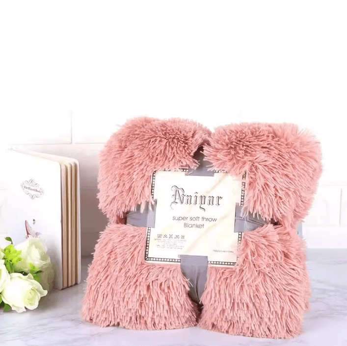 Super Soft Shaggy Faux Fur Throw Blanket