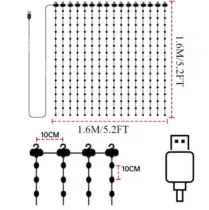 Smart RGB Music Sync Curtain Lights