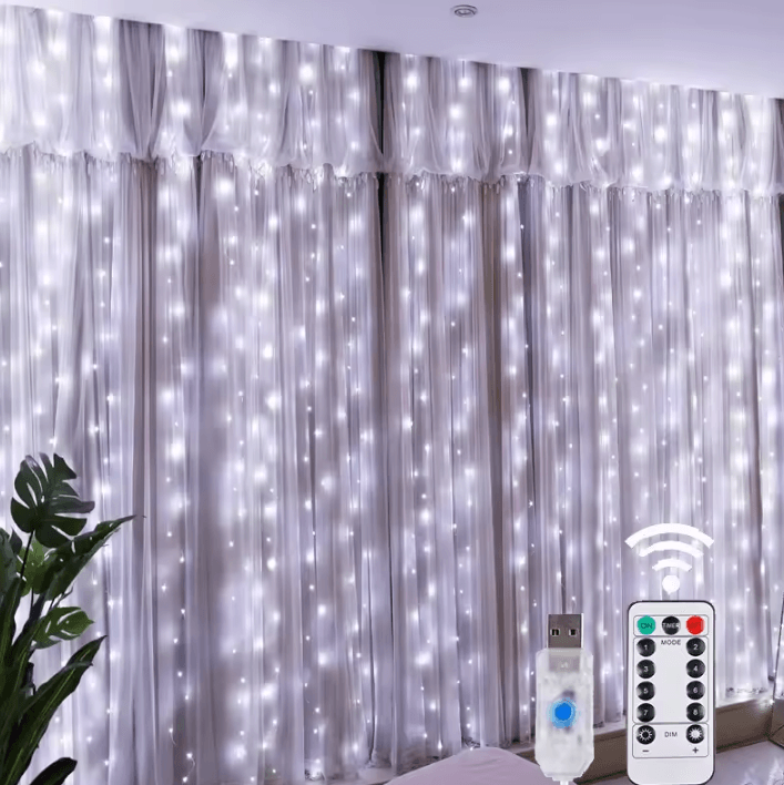 8 Mode USB Christmas Curtain Fairy Lights