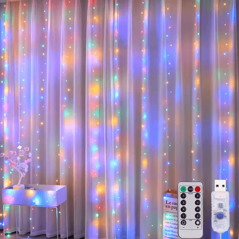 8 Mode LED Curtain Fairy Garland Lights for Christmas and Weddings
