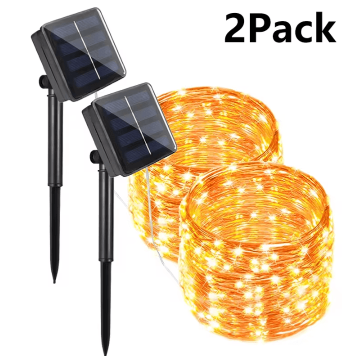 Solar LED Fairy String Lights for Outdoor Garden and Patio Decor