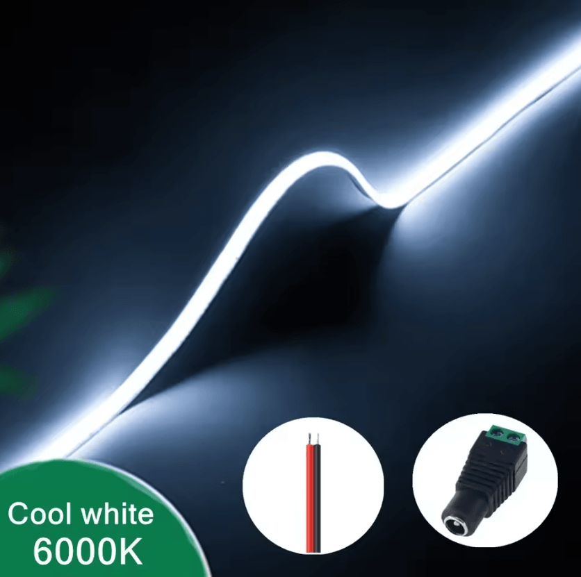 3mm Ultra Thin 12V COB LED Strip Light 400 LEDs