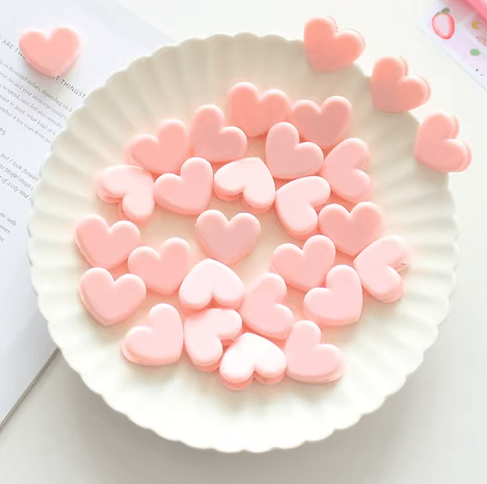 10 Piece Pink Heart Planner Clips for Books and Stationery