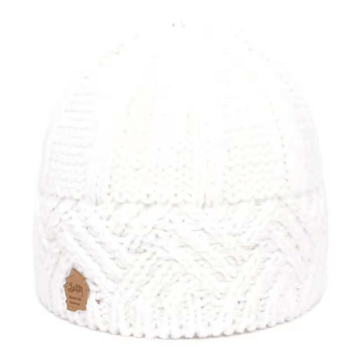 Women's Thick Ribbed Knit Winter Beanie with Folded Cuff
