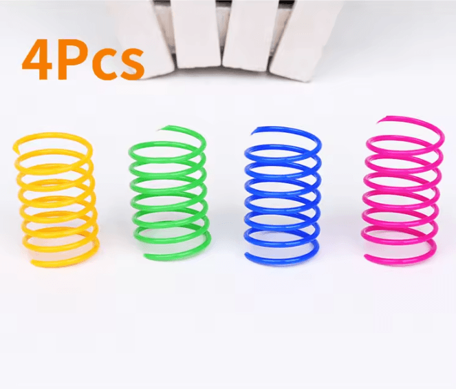 Colorful Spring Cat Toys Interactive Jumping Coil for Kittens