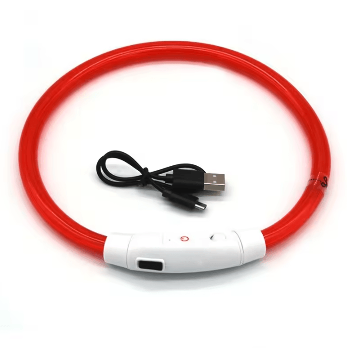 USB Rechargeable LED Dog Collar with 3 Light Modes