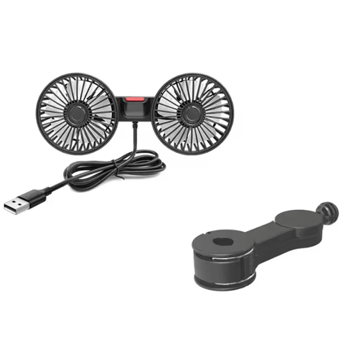 DualBreeze 360° Car Seat Back Cooling Fan with 3 Speeds