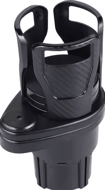 DriveMate Adjustable Car Cup Holder Tray with Dual Drink Holders