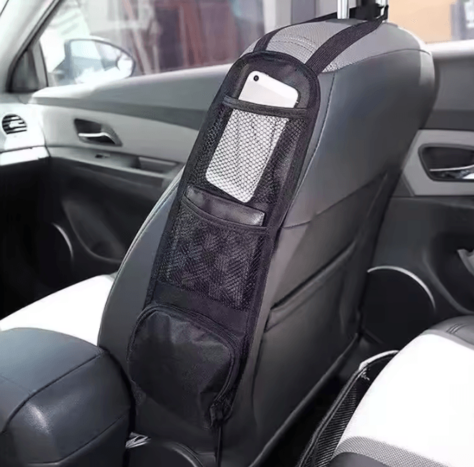 SeatMate Multi-Pocket Car Seat Side Organizer with Drink and Phone Holder