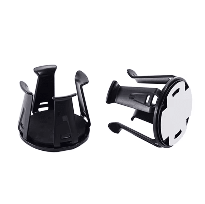 AutoGrip Adhesive Car Cup Holders - 2 Piece Space Saving Beverage Storage Racks