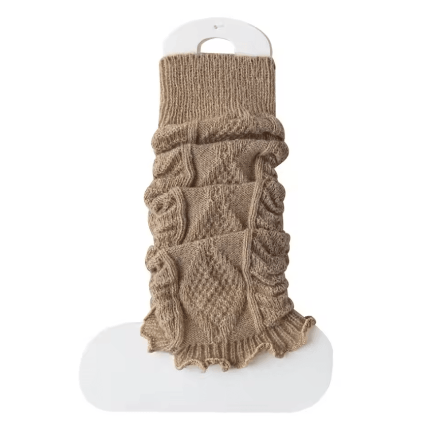 SweetKnit Solid Color Lolita Leg Warmers for Cozy Autumn and Winter Fashion
