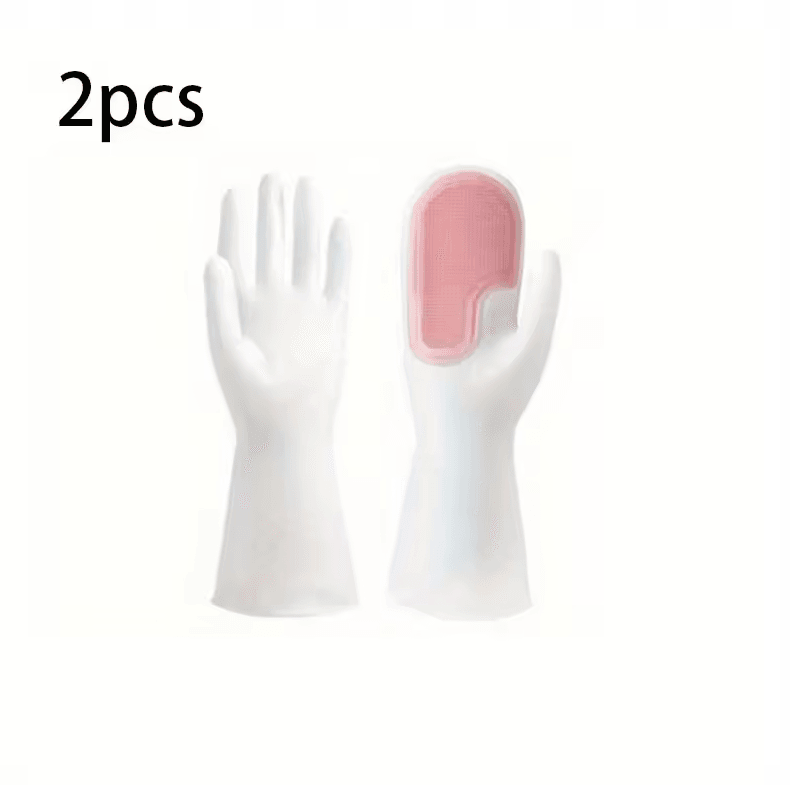 Waterproof Rubber Latex Dishwashing Gloves 2pcs Heavy Duty Kitchen and Cleaning Gloves