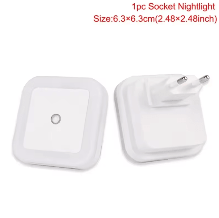 Wireless LED Night Light - Mini EU Plug Motion Sensor Tricolor Lamp