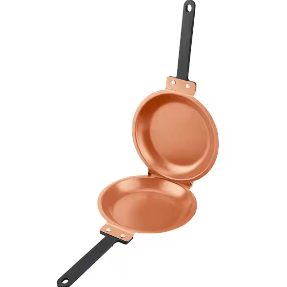 Double Side Pancake Pan - Non-Stick Ceramic Flip Frying Pan for Eggs & Pancakes