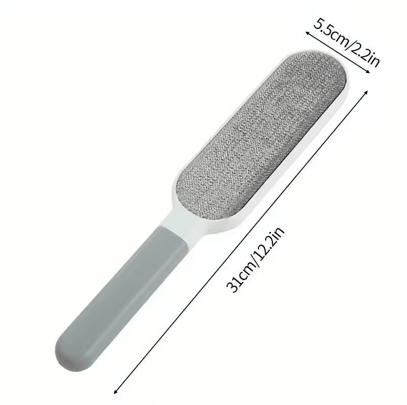 Reusable Double-Sided Pet Hair Remover Brush – Manual Electrostatic Dust & Lint Cleaner