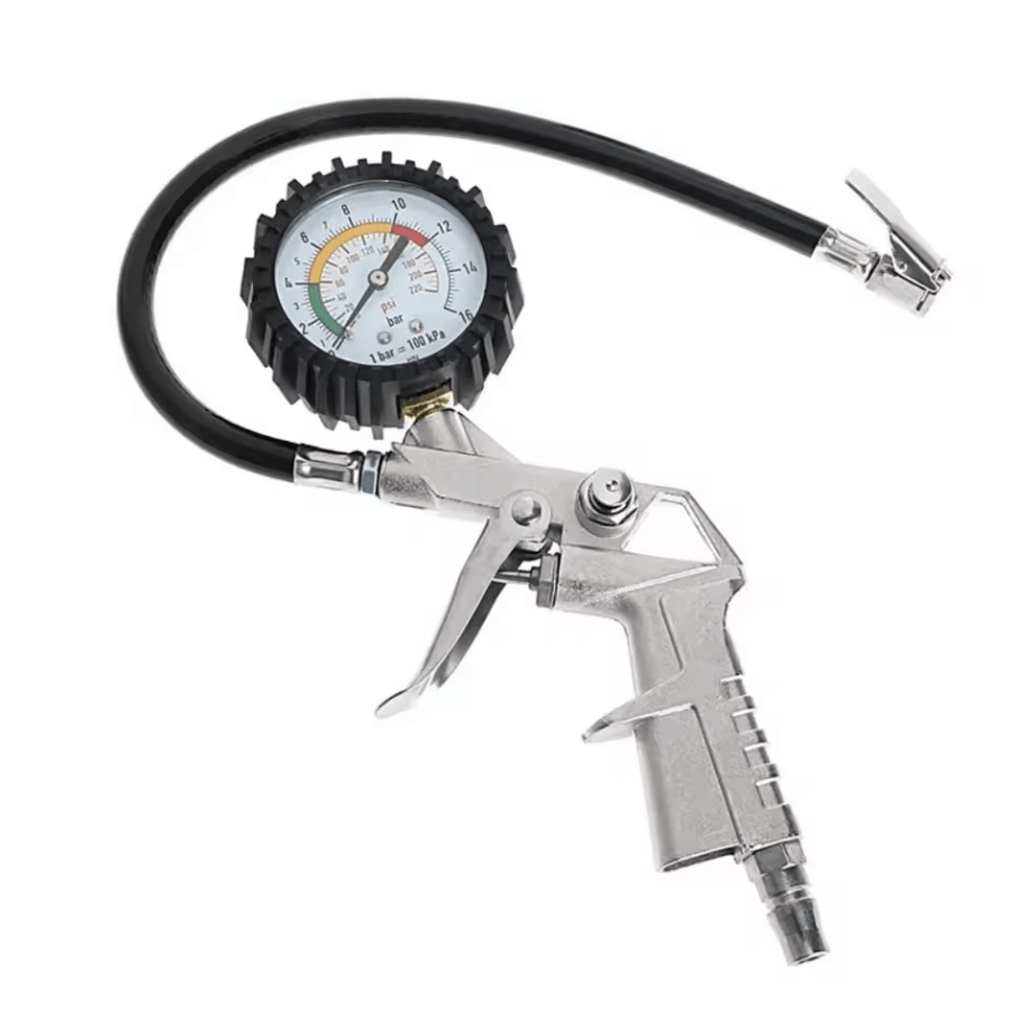 High Precision Silver Dial Tire Pressure Gauge | Car Tire Pr | Inspire ...