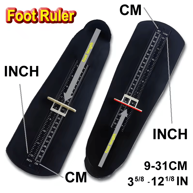 Foot Size Ruler Portable Foot Measuring Device | Shoe Length Ruler for Kids | Inspire ...