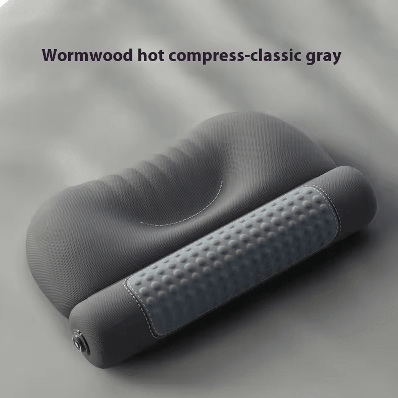 Upgraded Wormwood Hot Compress Cervical Pillow | Therapeutic Heating Neck Cushion for Spine Support & Sleep Aid