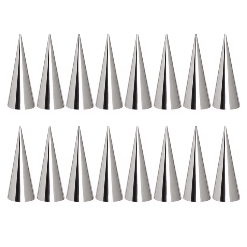 16PCS Conical Tube Cone Roll and Cream Horn Pastry Molds for Baking