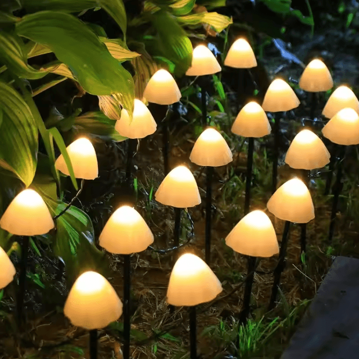10 LED Solar Mushroom Lights (5 Watts)– Waterproof Outdoor Decorative Street & Garden Lights (3.5m)