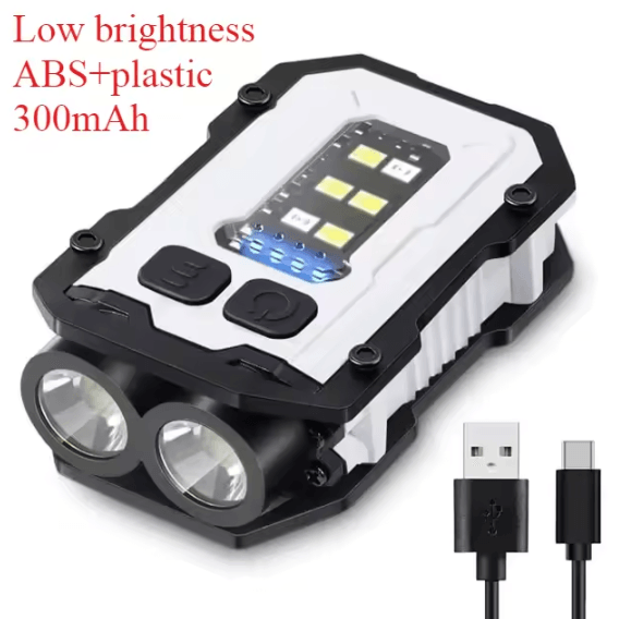 BALDR Pocket Torch Flashlight – Rechargeable EDC Mini Flashlight with Magnetic COB Work Light LED Keychain Torch