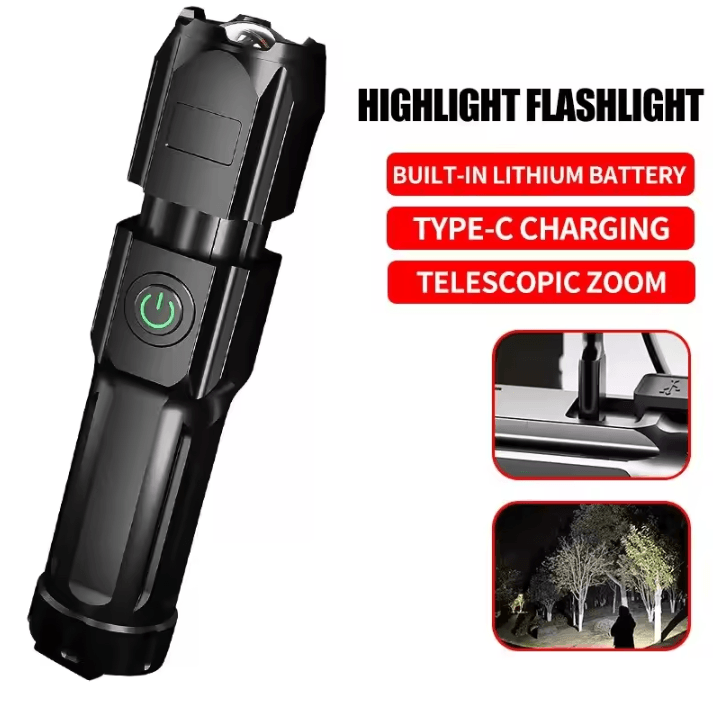 Rechargeable Tactical Flashlight – 100000 Lumen LED Torch wi | Inspire ...