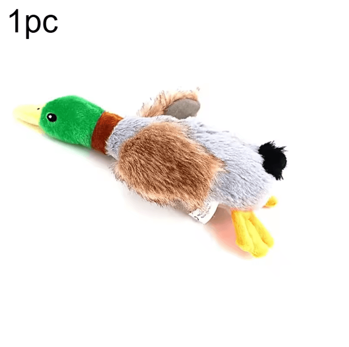 Plush Squeaky Dog Toy Cute Duck With Rope for Chewing and Tooth Cleaning Pet Accessories