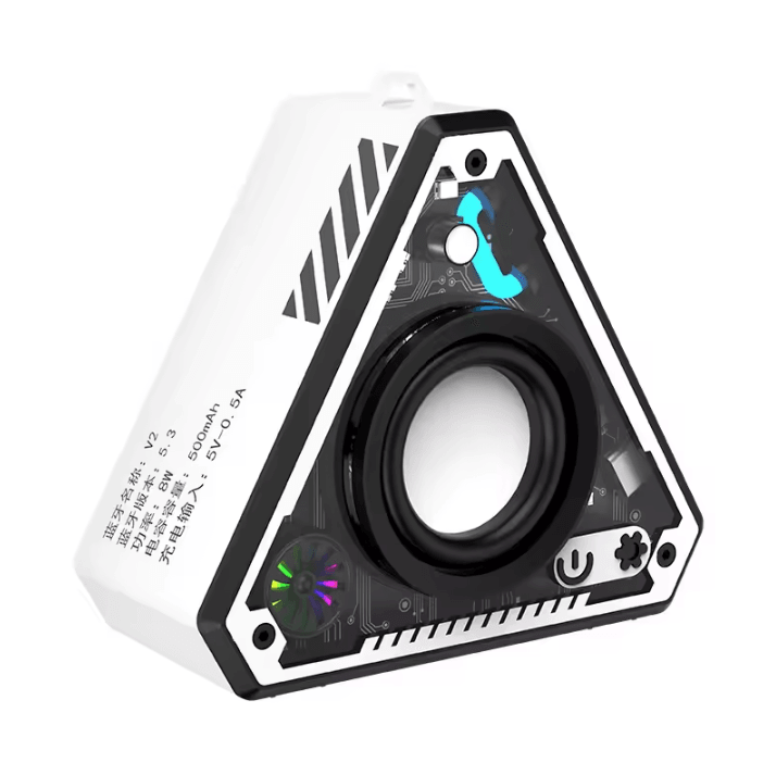 V2 Mecha Style Portable Bluetooth Speaker – Mini Wireless Subwoofer with Stereo Sound for Outdoor and Home