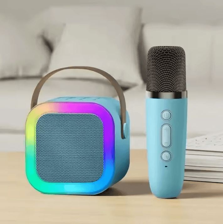 K12 NEW Portable Bluetooth Speaker – Mini Wireless Audio with Microphone for Home Karaoke and Singing