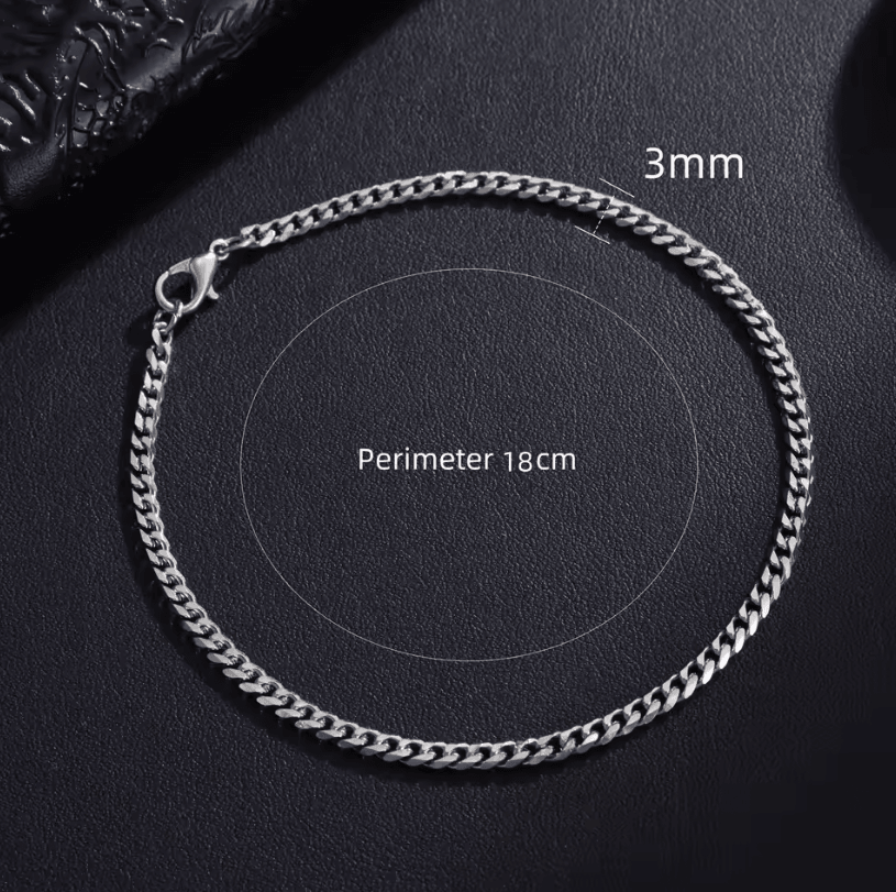New Trendy Cuban Chain Bracelet - Classic Stainless Steel Chain Jewelry for Men and Women