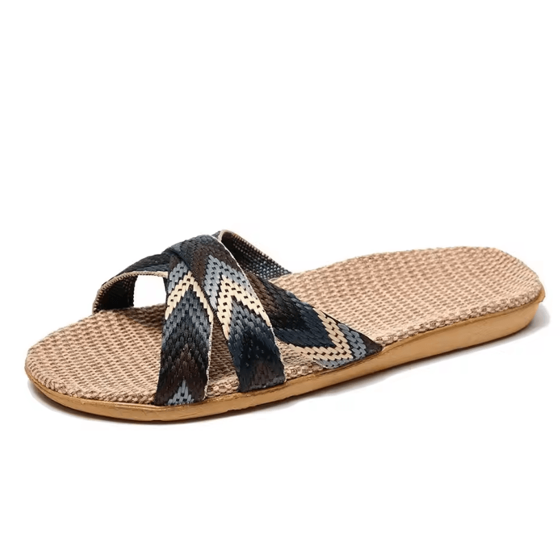 Lightweight Linen Indoor Slippers – Comfortable Home Shoes for Women and Couples