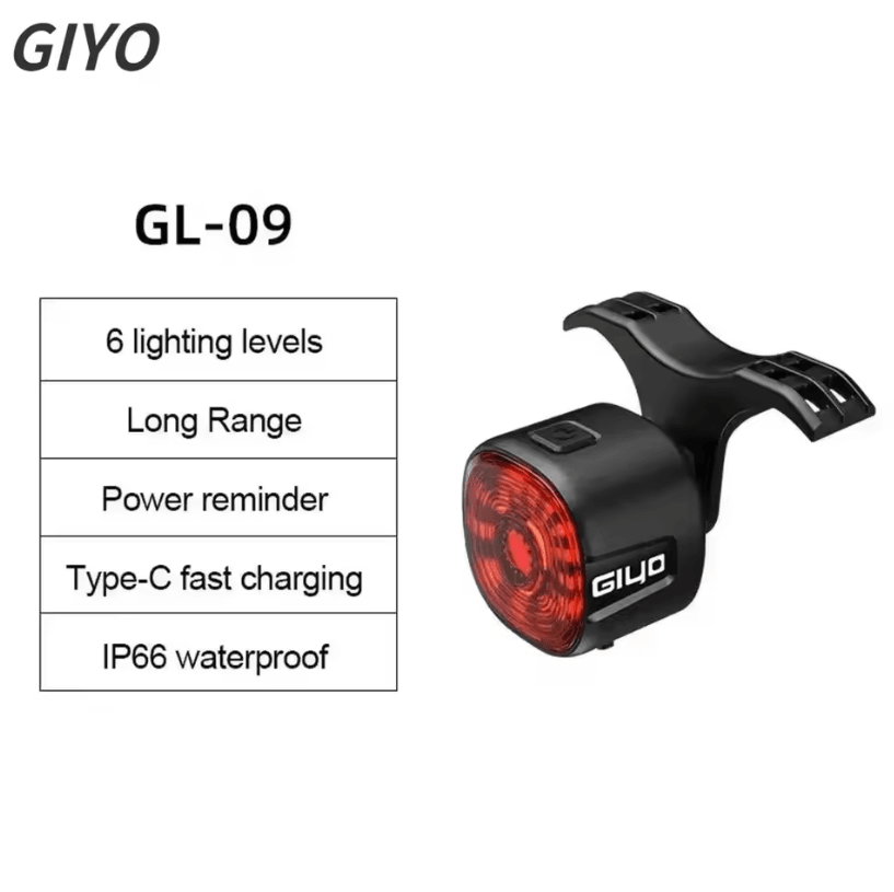 Smart Brake Bicycle Rear Light – LED Taillight with Auto Stop Signal and Type-C Charging