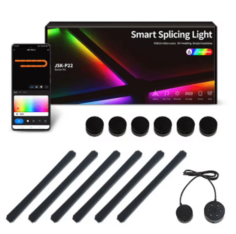 5Volts Splicing DIY RGB Smart Wall Light – Voice Control LED Atmosphere Lamp