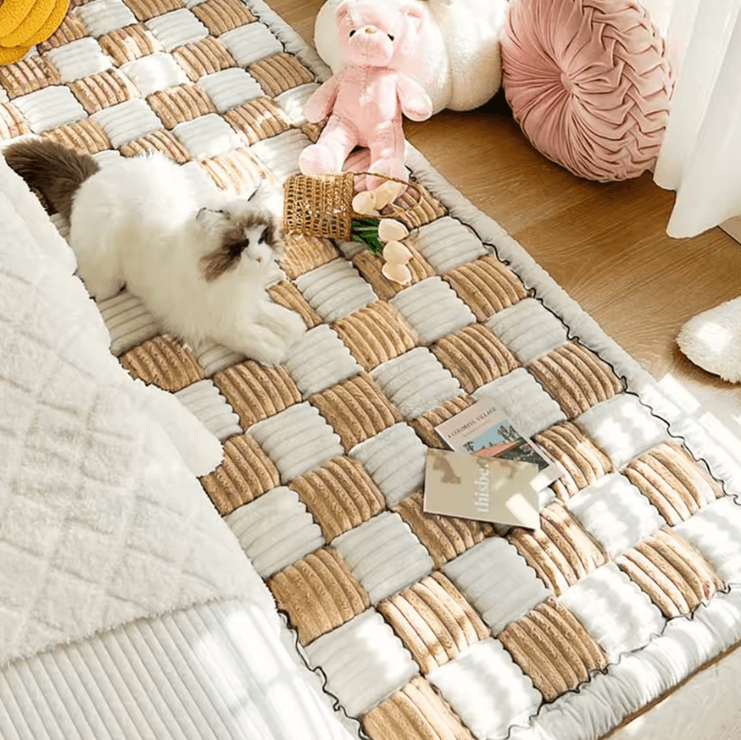 Warm Dog Bed Mat – Anti-Slip Washable Pet Cushion & Sofa Protector