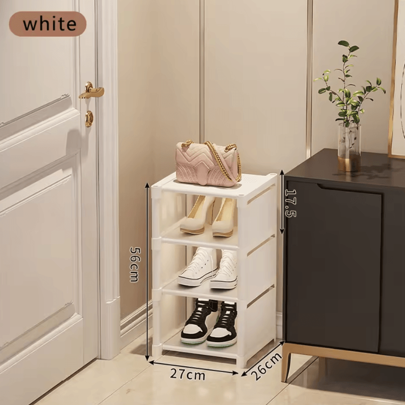 Small Shoe Rack – Narrow Shoe Cabinet Storage for Home, Rental and Entryway