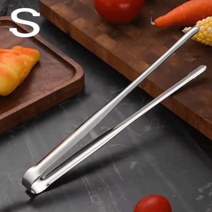 304 Stainless Steel Grill Tongs – Heavy-Duty BBQ Meat Clip for Cooking & Camping